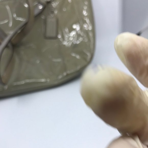 COACH Medium Tan Patent Leather Handbag - Picture 4 of 8